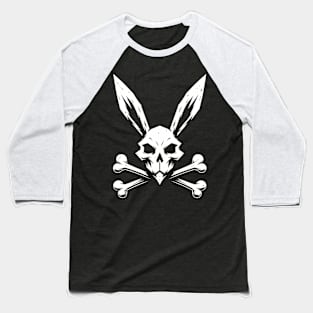 Jolly Roger Pirateflag Bunny Skull Crossbones Baseball T-Shirt